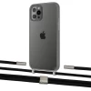 Чехол Upex Crossbody Protection Case для iPhone 12 | 12 Pro Dark with Twine Black  and Fausset Silver (UP84197)