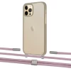 Чохол Upex Crossbody Protection Case для iPhone 12 | 12 Pro Dark with Twine Rose Gold and Fausset Silver (UP84199)