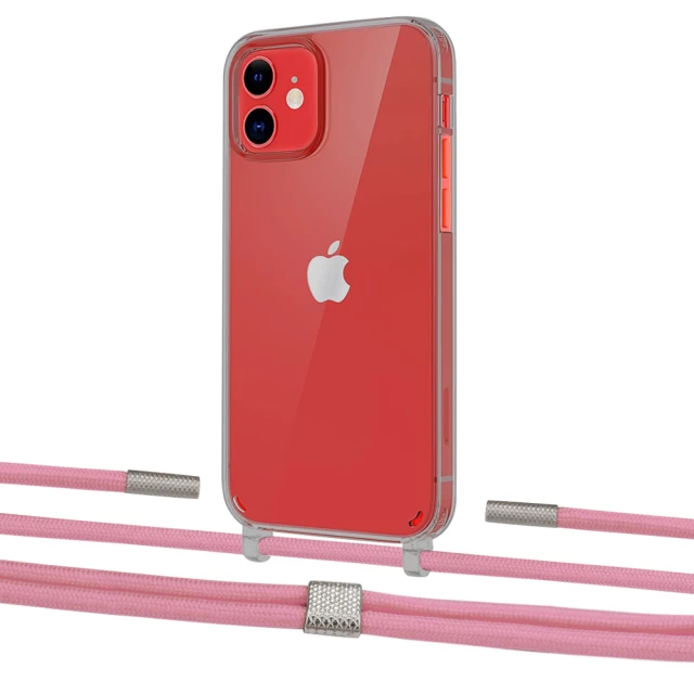 Чехол Upex Crossbody Protection Case для iPhone 12 mini Dark with Twine Coral and Fausset Silver (UP84251)