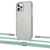 Чехол Upex Crossbody Protection Case для iPhone 12 | 12 Pro Dark with Twine Pistachio and Fausset Silver (UP84204)