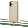 Чехол Upex Crossbody Protection Case для iPhone 12 | 12 Pro Dark with Twine Mint and Fausset Silver (UP84206)