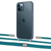 Чехол Upex Crossbody Protection Case для iPhone 12 | 12 Pro Dark with Twine Cyan and Fausset Silver (UP84208)