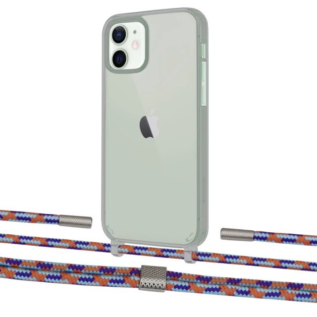 Чехол Upex Crossbody Protection Case для iPhone 12 mini Dark with Twine Blue Sunset and Fausset Silver (UP84261)