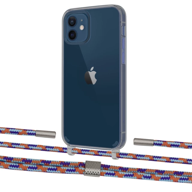 Чохол Upex Crossbody Protection Case для iPhone 12 mini Dark with Twine Blue Sunset and Fausset Silver (UP84261)