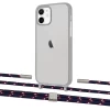 Чехол Upex Crossbody Protection Case для iPhone 12 mini Dark with Twine Blue Marine and Fausset Silver (UP84263)