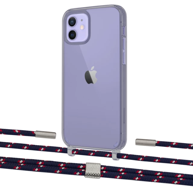 Чехол Upex Crossbody Protection Case для iPhone 12 mini Dark with Twine Blue Marine and Fausset Silver (UP84263)