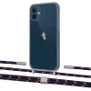 Чехол Upex Crossbody Protection Case для iPhone 12 | 12 Pro Dark with Twine Blue Marine and Fausset Silver (UP84212)