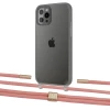 Чехол Upex Crossbody Protection Case для iPhone 12 | 12 Pro Dark with Twine Cantaloupe and Fausset Gold (UP84219)