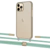 Чехол Upex Crossbody Protection Case для iPhone 12 | 12 Pro Dark with Twine Pistachio and Fausset Gold (UP84221)