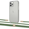 Чохол Upex Crossbody Protection Case для iPhone 12 | 12 Pro Dark with Twine Mint and Fausset Gold (UP84223)