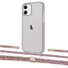 Чехол Upex Crossbody Protection Case для iPhone 12 mini Dark with Twine Mulberry and Fausset Gold (UP84275)