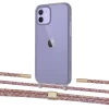 Чехол Upex Crossbody Protection Case для iPhone 12 mini Dark with Twine Mulberry and Fausset Gold (UP84275)