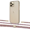 Чехол Upex Crossbody Protection Case для iPhone 12 | 12 Pro Dark with Twine Mulberry and Fausset Gold (UP84224)