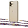 Чохол Upex Crossbody Protection Case для iPhone 12 | 12 Pro Dark with Twine Blue Sunset and Fausset Gold (UP84227)