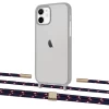 Чохол Upex Crossbody Protection Case для iPhone 12 mini Dark with Twine Blue Marine and Fausset Gold (UP84280)
