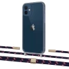 Чохол Upex Crossbody Protection Case для iPhone 12 mini Dark with Twine Blue Marine and Fausset Gold (UP84280)