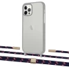 Чехол Upex Crossbody Protection Case для iPhone 12 | 12 Pro Dark with Twine Blue Marine and Fausset Gold (UP84229)