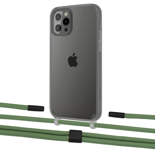 Чохол Upex Crossbody Protection Case для iPhone 12 Pro Max Dark with Twine Mint and Fausset Matte Black (UP84291)