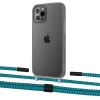 Чехол Upex Crossbody Protection Case для iPhone 12 Pro Max Dark with Twine Cyan and Fausset Matte Black (UP84293)