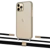 Чохол Upex Crossbody Protection Case для iPhone 12 Pro Max Dark with Twine Black  and Fausset Gold (UP84316)
