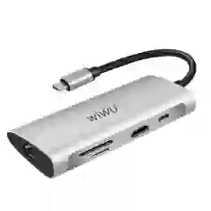 USB-хаб Wiwu Alpha 8 in 1 831HRT Silver 