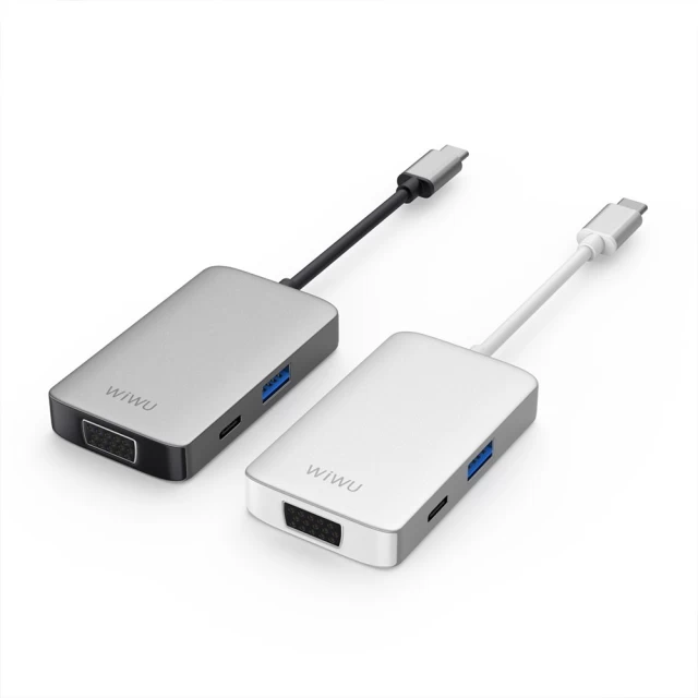 USB-хаб Wiwu Alpha 5 in 1 513HVP Grey