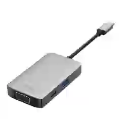 USB-хаб Wiwu Alpha 5 in 1 513HVP Silver 
