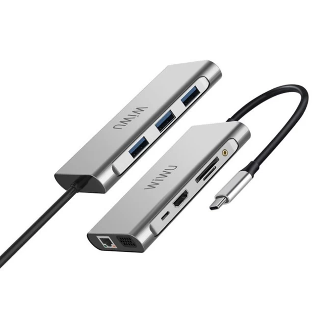 USB-хаб Wiwu Alpha 5 in 1 A631STR Grey
