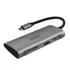 USB-хаб Wiwu Alpha 7 in 1 A731HP Grey 