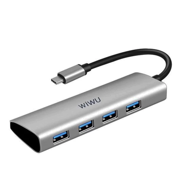 USB-хаб Wiwu Alpha 4 in 1 A440 Grey