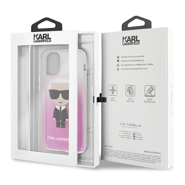 Чехол Karl Lagerfeld Iconic Karl для iPhone 11 Pro Pink (KLHCN58TRDFKPI)