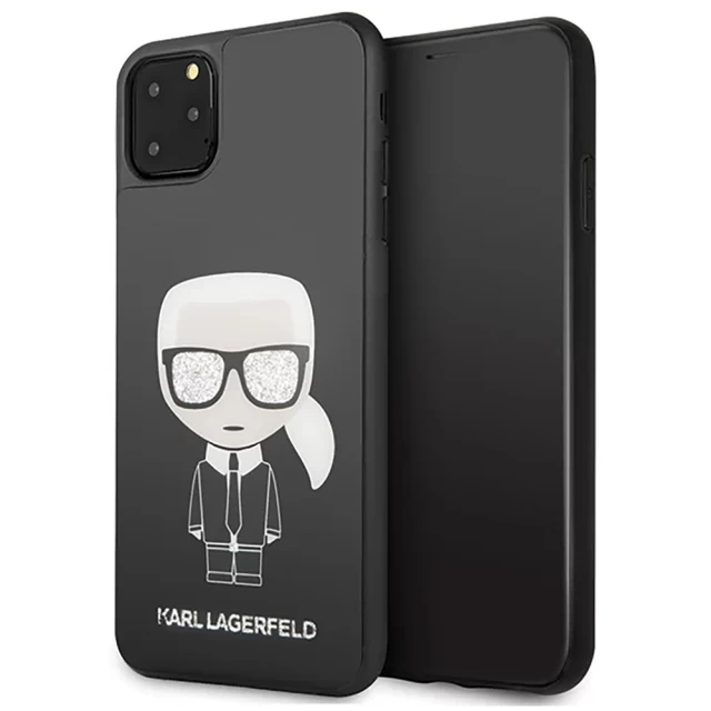 Чохол Karl Lagerfeld Iconic Karl Glitter для iPhone 11 Pro Max Black (KLHCN65DLFKBK)
