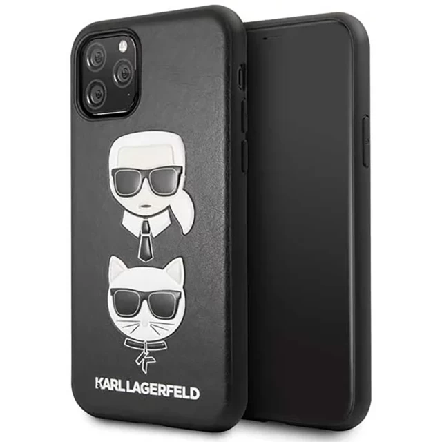 Чехол Karl Lagerfeld Karl and Choupette для iPhone 11 Pro Black (KLHCN58KICKC)