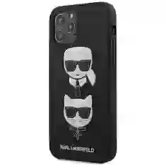 Чехол Karl Lagerfeld Saffiano Iconic Karl and Choupette Head для iPhone 12 | 12 Pro Black (KLHCP12MSAKICKCBK)