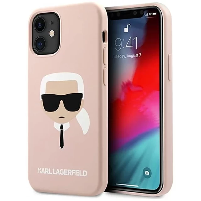 Чохол Karl Lagerfeld Karl's Head для iPhone 12 mini Pink (KLHCP12SSLKHLP)