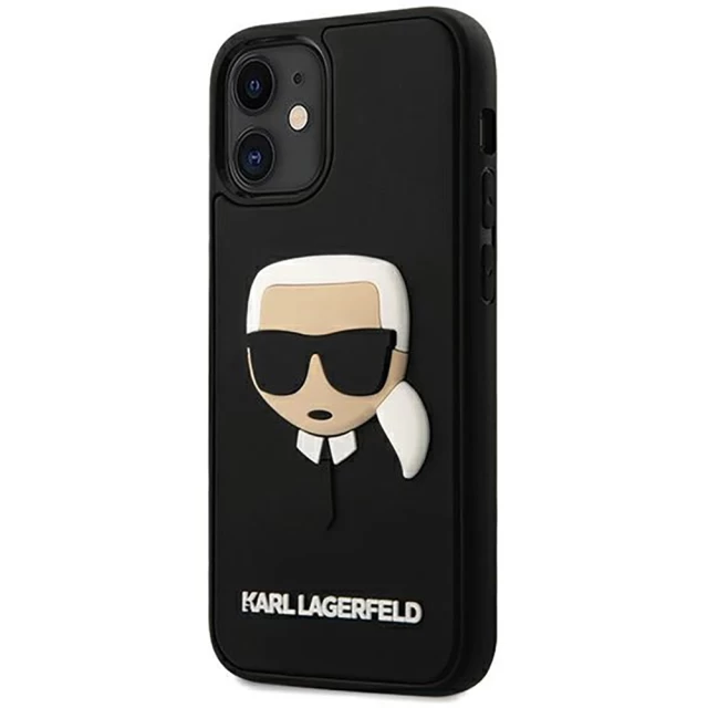 Чехол Karl Lagerfeld Karl's Head для iPhone 12 mini Black (KLHCP12SKH3DBK)