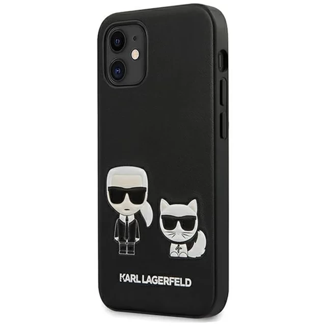 Чехол Karl Lagerfeld Iconic Karl and Choupette для iPhone 12 mini Black (KLHCP12SPCUSKCBK)