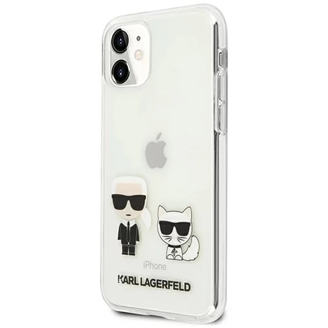 Чехол Karl Lagerfeld Karl and Choupette для iPhone 11 Transparent (KLHCN61CKTR)