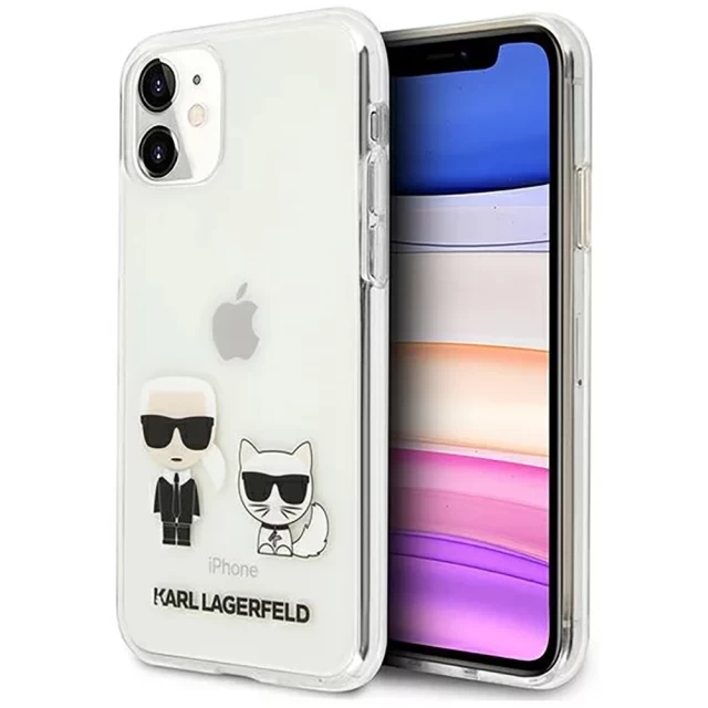 Чохол Karl Lagerfeld Karl and Choupette для iPhone 11 Transparent (KLHCN61CKTR)