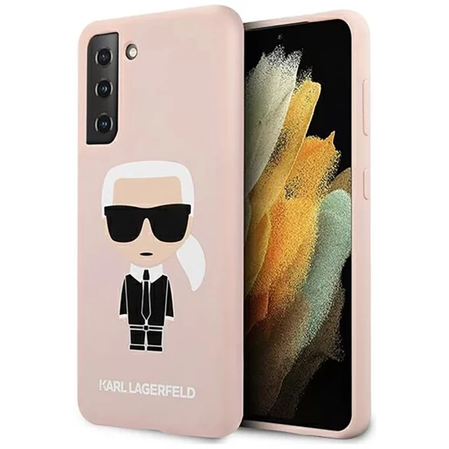 Чехол Karl Lagerfeld Silicone Iconic для Samsung Galaxy S21 Plus Pink (KLHCS21MSLFKPI)