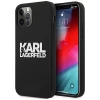 Чехол Karl Lagerfeld Silicone Stack Logo для iPhone 12 | 12 Pro Black (KLHCP12MSLKLRBK)