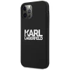 Чохол Karl Lagerfeld Silicone Stack Logo для iPhone 12 | 12 Pro Black (KLHCP12MSLKLRBK)
