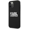 Чехол Karl Lagerfeld Silicone Stack Logo для iPhone 12 | 12 Pro Black (KLHCP12MSLKLRBK)