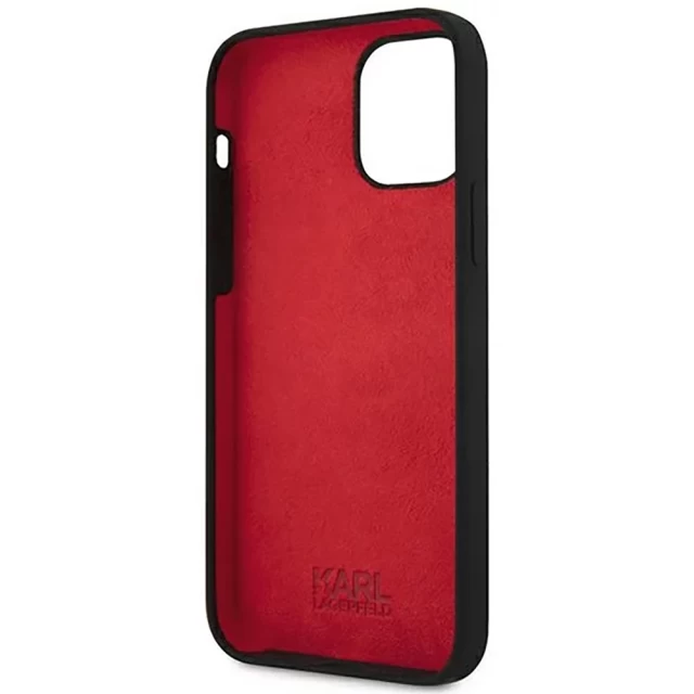 Чохол Karl Lagerfeld Silicone Stack Logo для iPhone 12 | 12 Pro Black (KLHCP12MSLKLRBK)