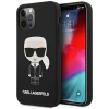 Чохол Karl Lagerfeld Silicone Iconic для iPhone 12 | 12 Pro Black (KLHCP12MSLFKBK)