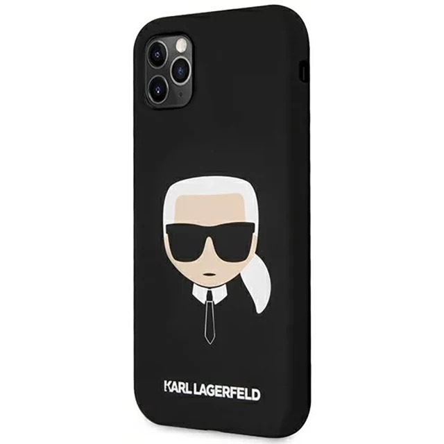 Чехол Karl Lagerfeld Karl's Head для iPhone 11 Pro Black (KLHCN58SLKHBK)