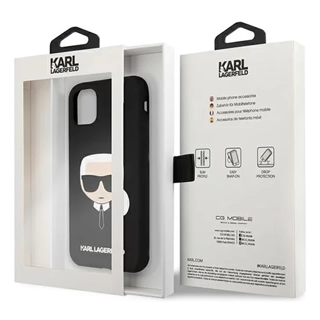 Чохол Karl Lagerfeld Karl's Head для iPhone 11 Pro Black (KLHCN58SLKHBK)