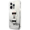 Чохол Karl Lagerfeld Saffiano Iconic Karl and Choupette Head для iPhone 13 Pro Silver (KLHCP13LKICGLS)