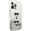 Чехол Karl Lagerfeld Saffiano Iconic Karl and Choupette Head для iPhone 13 Pro Silver (KLHCP13LKICGLS)