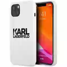 Чохол Karl Lagerfeld Silicone Stack Logo для iPhone 13 mini White (KLHCP13SSLKLWH)